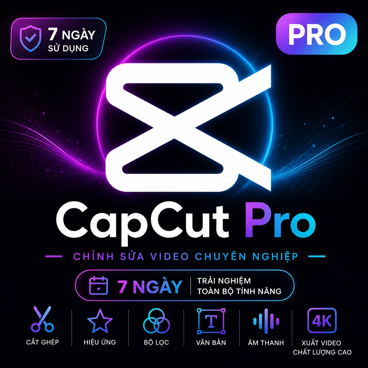 Tài khoản Capcut Pro 7 Ngày